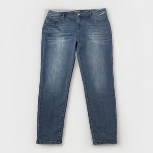 Curve Appeal Jeans Womens Size 16 Blue High Rise Compression Jegging 36x26.5